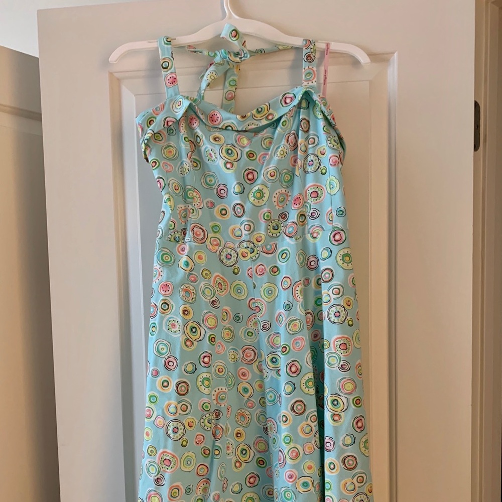 Colorful halter summer dress